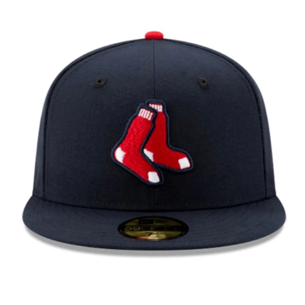 Boston Red Sox BOS MLB Authentic New Era 59FIFTY Fitted Cap 5950 Hat Black 7 5/8